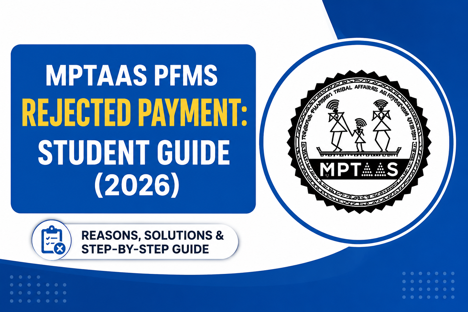 MPTAAS PFMS Rejected Payment 2026 Student Guide